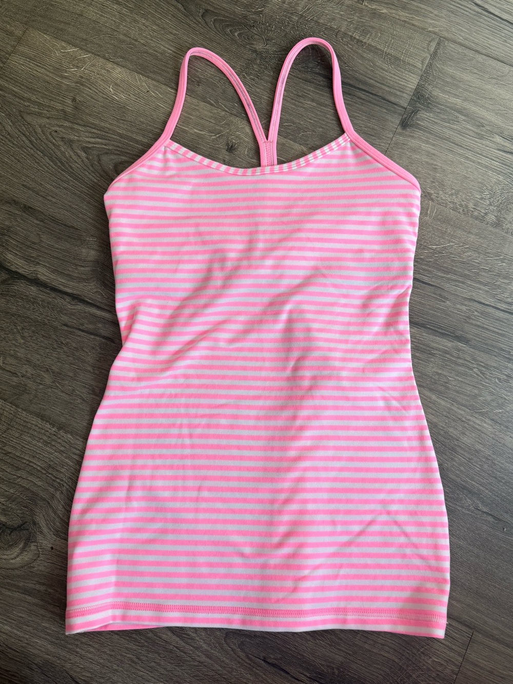 Lululemon Power Y Tank Luon Light in Classic Stripe White style W1B01S
